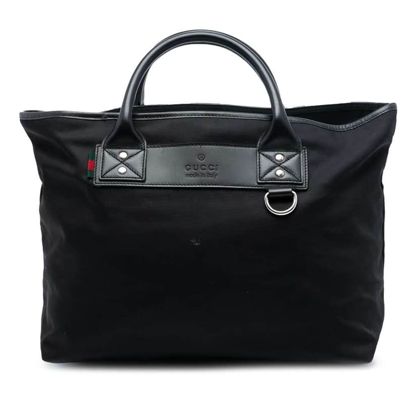 Gucci Nylon Web Business Bag Black Very good condition - Front View