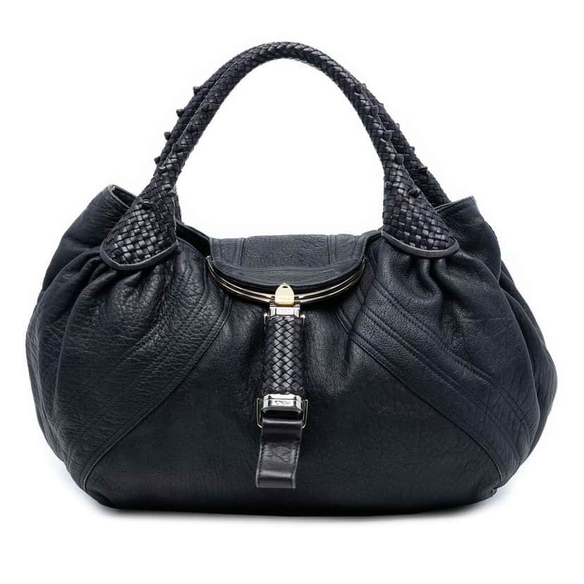 Fendi Leather Spy Handbag Blue Leather Good condition - Front View