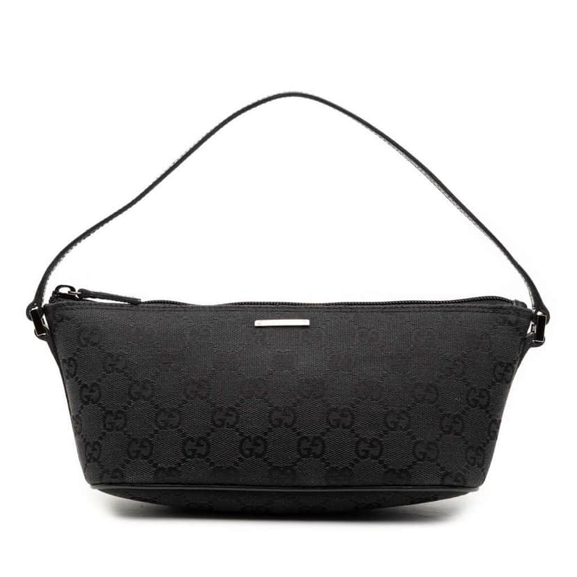 Gucci GG Canvas Boat Black Canvas Good condition - Front View