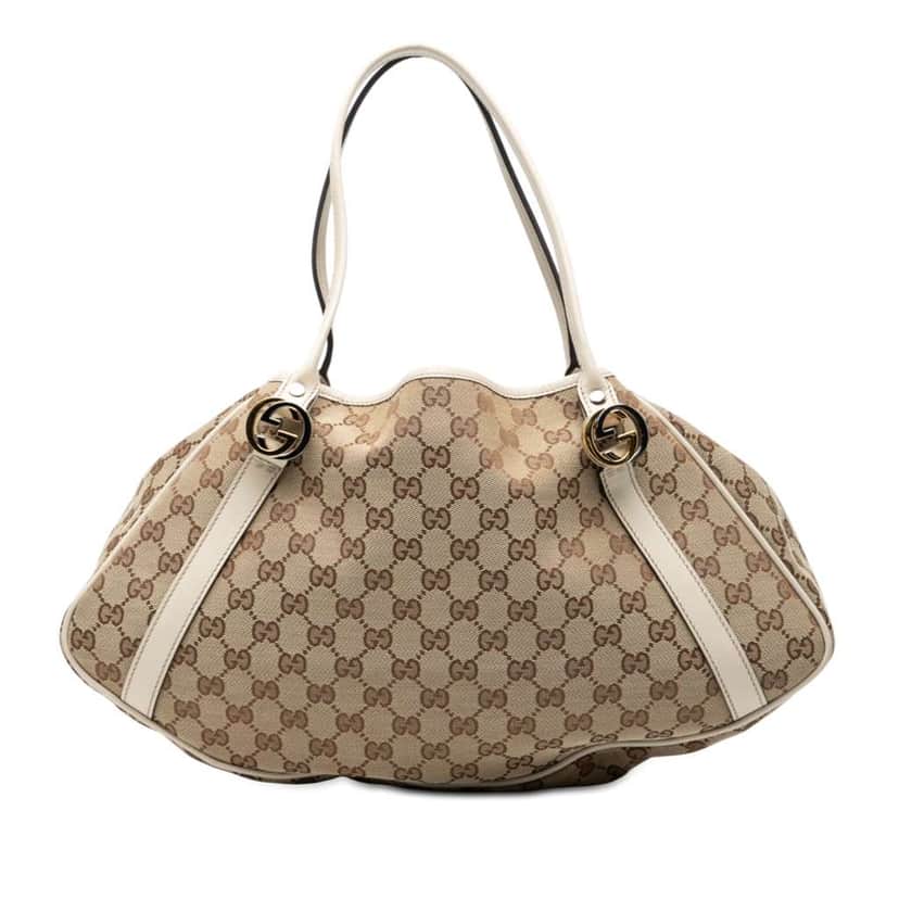 Gucci GG Canvas Twins Shoulder Bag Brown Canvas Good condition - Front View