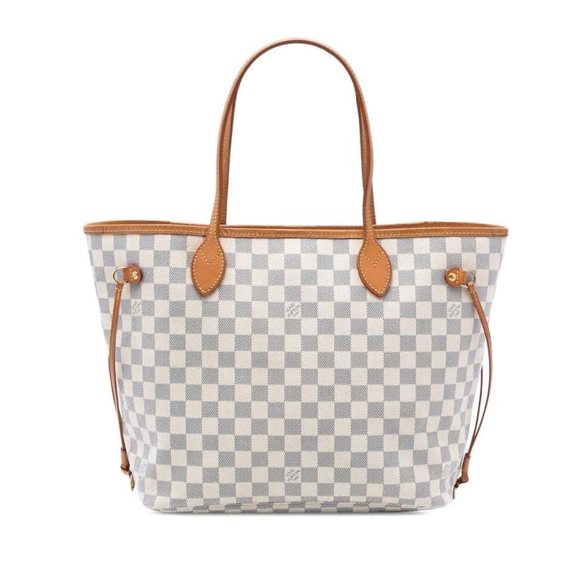Louis Vuitton Damier Azur Neverfull MM White Very good condition - Front View