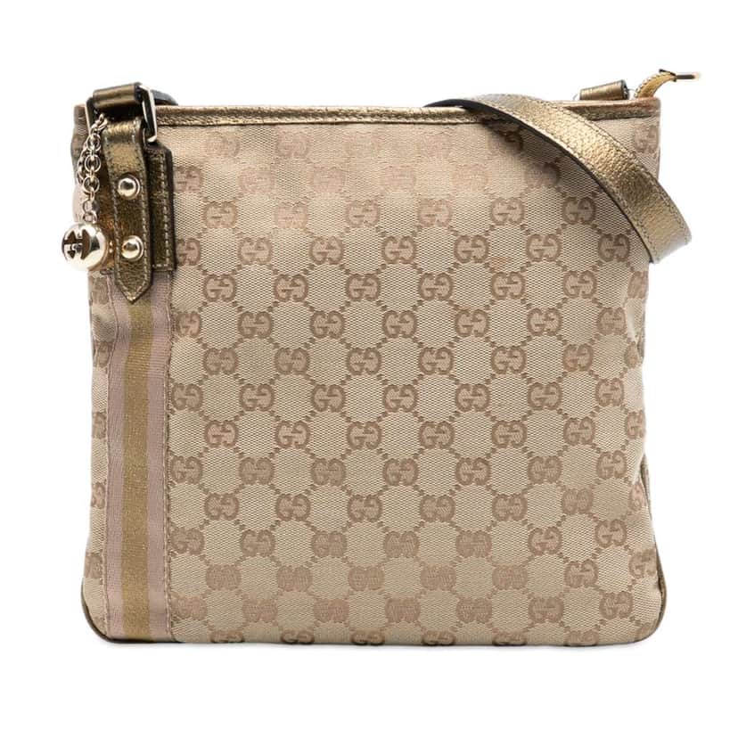 Gucci GG Canvas Jolicoeur Crossbody Brown Canvas Very good condition - Front View