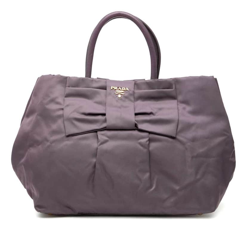 Prada Tessuto Fiocco Tote Purple Very good condition - Front View
