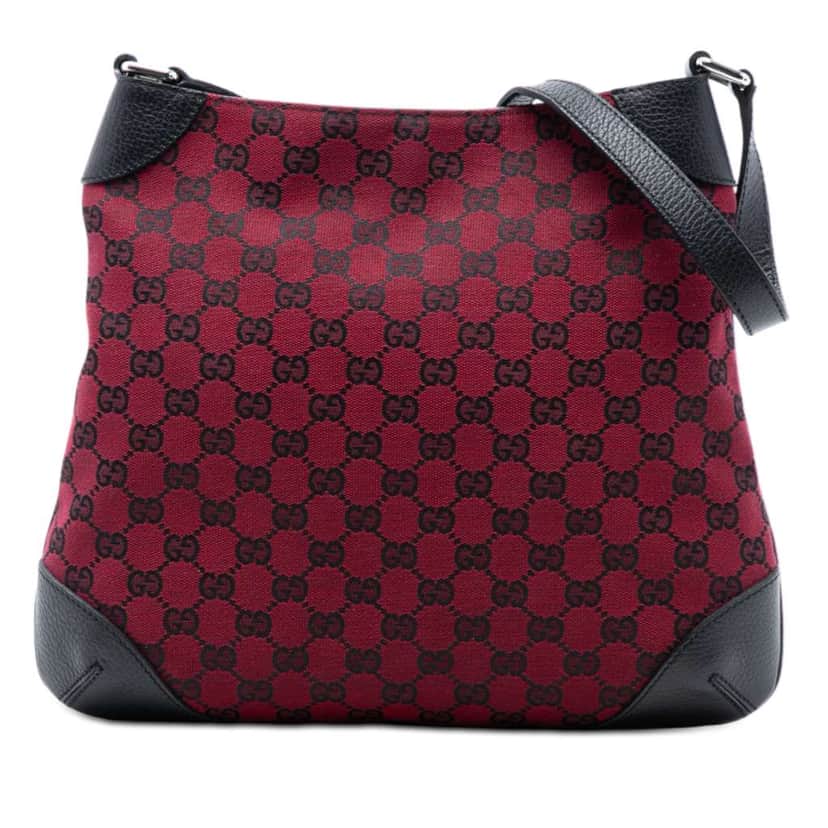 Gucci GG Canvas Shoulder Bag Red Canvas Very good condition - Front View