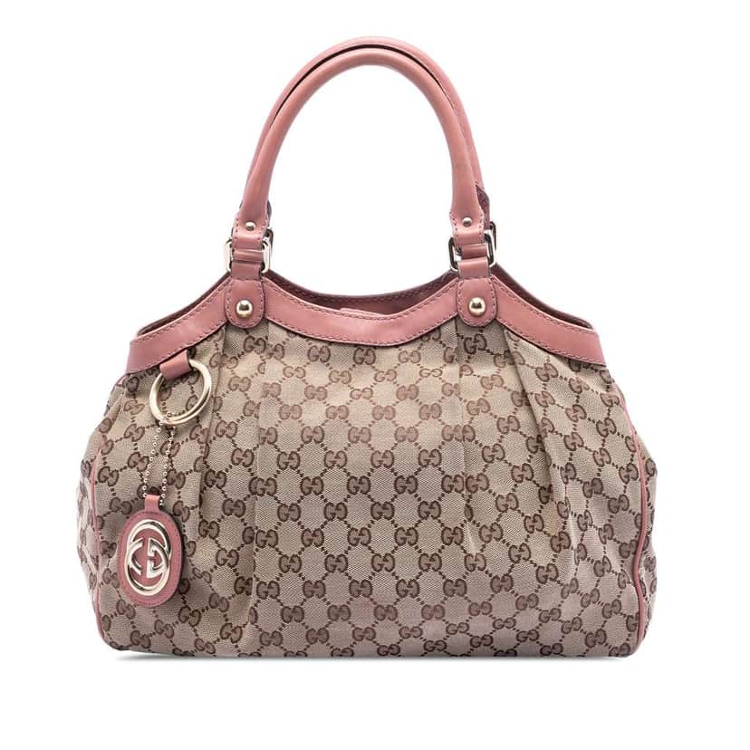 Gucci Medium GG Canvas Sukey Tote Brown Canvas Good condition - Front View