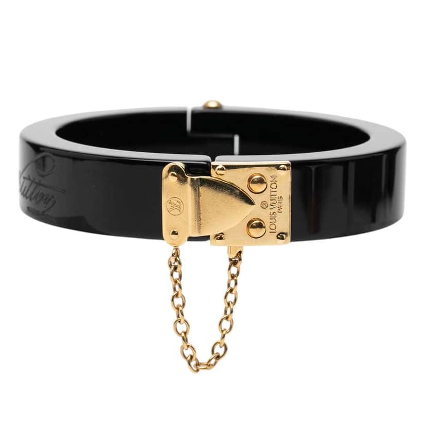 Louis Vuitton Resin Lock Me Bangle Black Very good condition - Front View