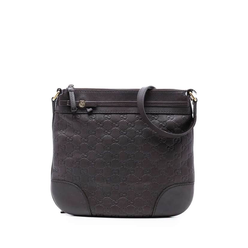 Gucci Guccissima Mayfair Crossbody Brown Leather Very good condition - Front View