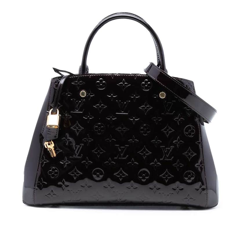 Louis Vuitton Monogram Vernis Montaigne MM Purple Leather Good condition - Front View