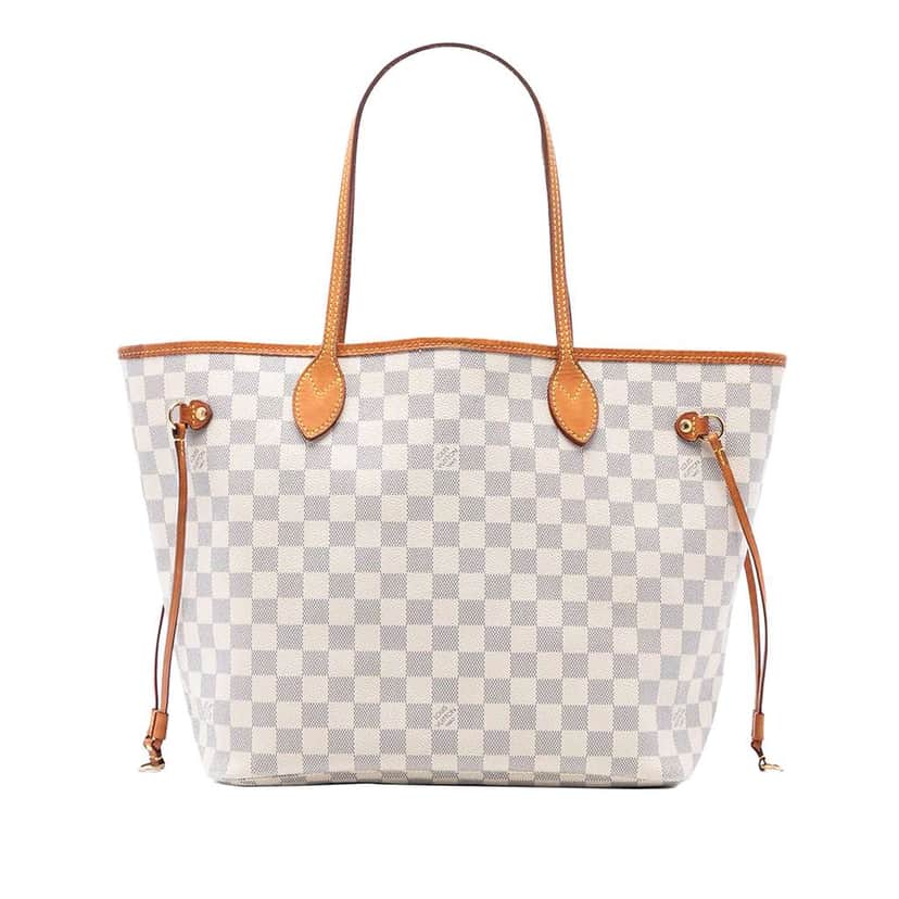 Louis Vuitton Damier Azur Neverfull MM White Good condition - Front View