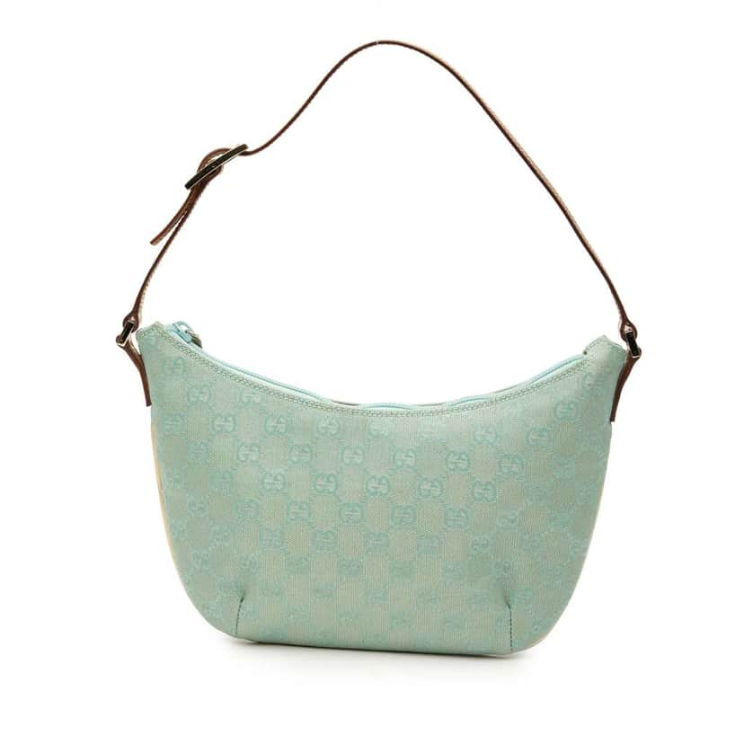 Gucci GG Canvas Shoulder Bag Green Canvas Good condition - Front View