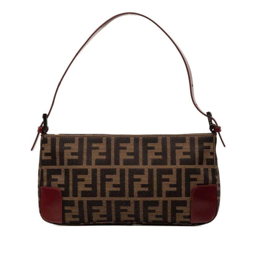 Fendi Zucca Canvas Pochette Brown Canvas Good condition - Front View