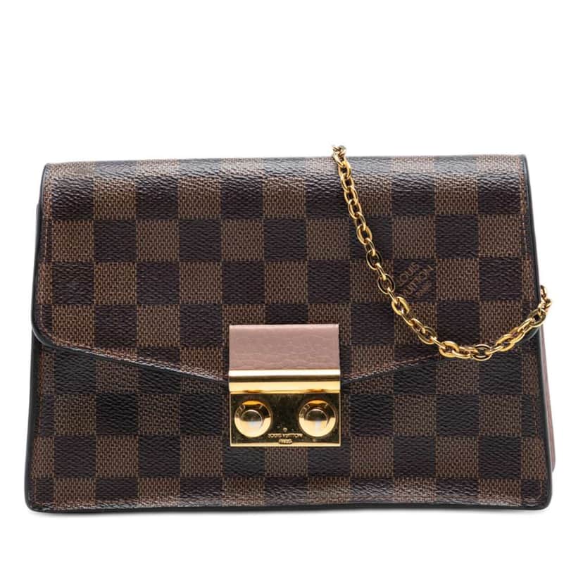 Louis Vuitton Damier Ebene Croisette Chain Wallet Brown Very good condition - Front View