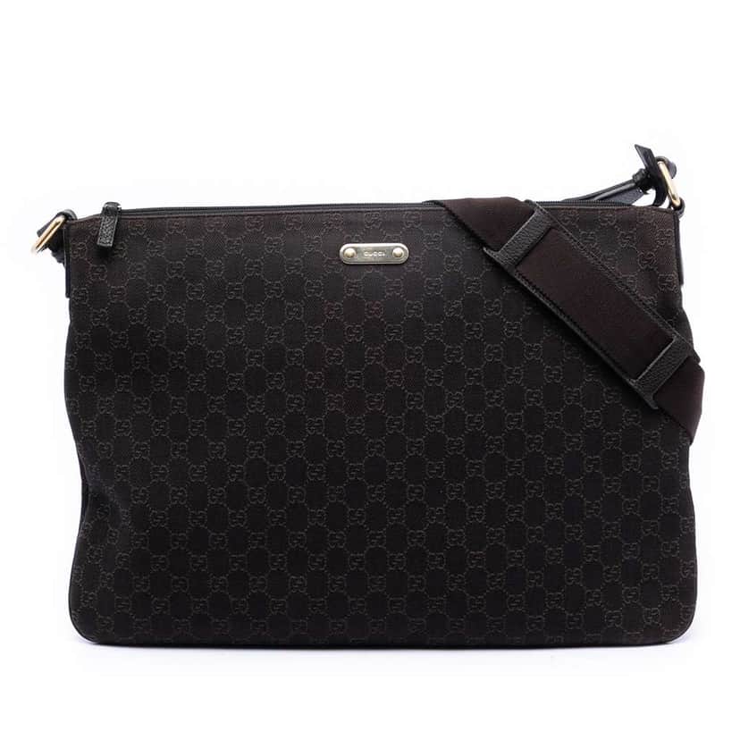 Gucci GG Denim Crossbody Brown Denim Very good condition - Front View