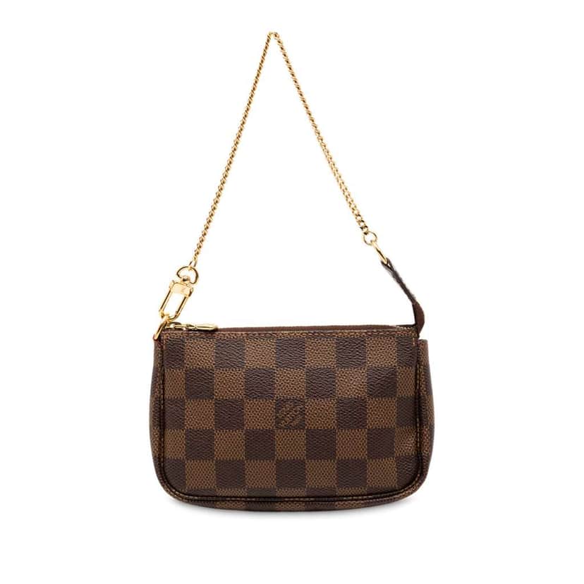 Louis Vuitton Damier Ebene Mini Pochette Accessoires Brown Very good condition - Front View
