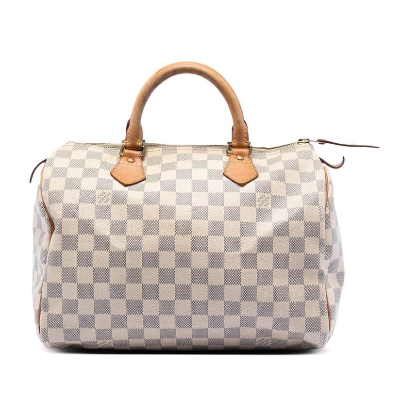 Louis Vuitton Damier Azur Speedy 30 White Very good condition - Front View