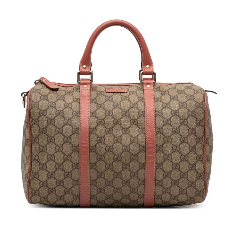 Gucci Medium GG Supreme Joy Boston Bag Brown Canvas Very good condition - Front View