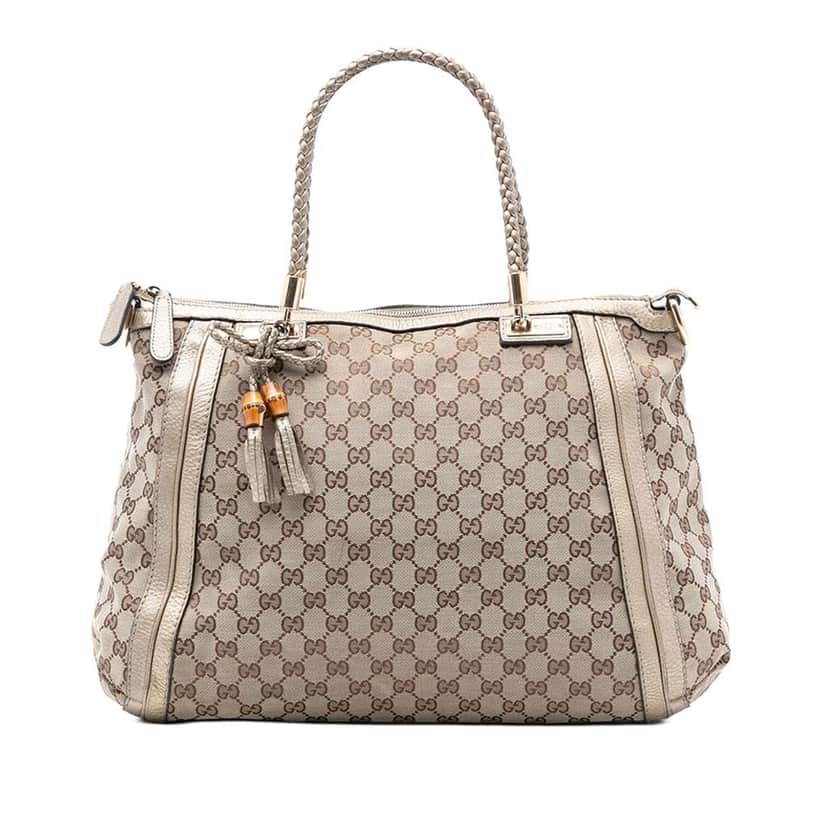Gucci GG Canvas Bella Convertible Tote Brown Canvas Very good condition - Front View