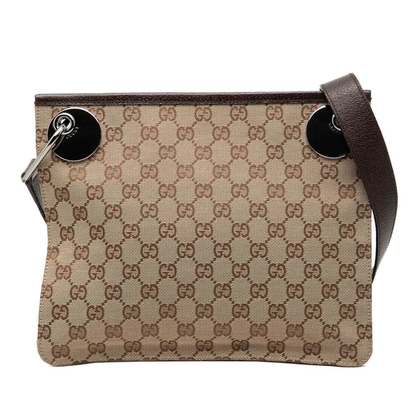 Gucci GG Canvas Eclipse Crossbody Brown Canvas Very good condition - Front View
