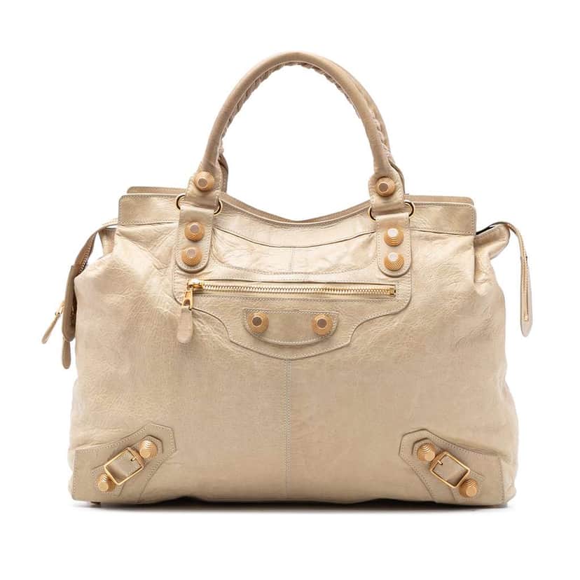 Balenciaga Lambskin Motocross Giant 21 RTT Bag Brown Leather Good condition - Front View