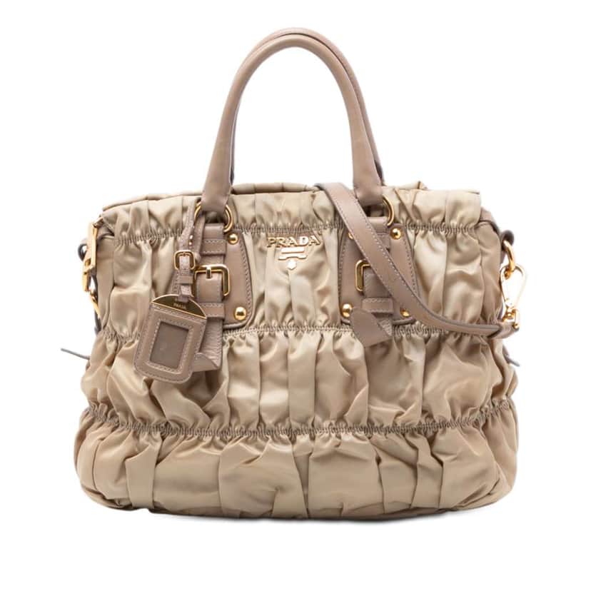 Prada Tessuto Gaufre Satchel Brown Good condition - Front View