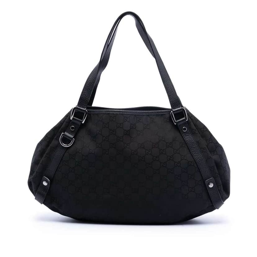 Gucci GG Nylon Abbey D Ring Tote Black Good condition - Front View