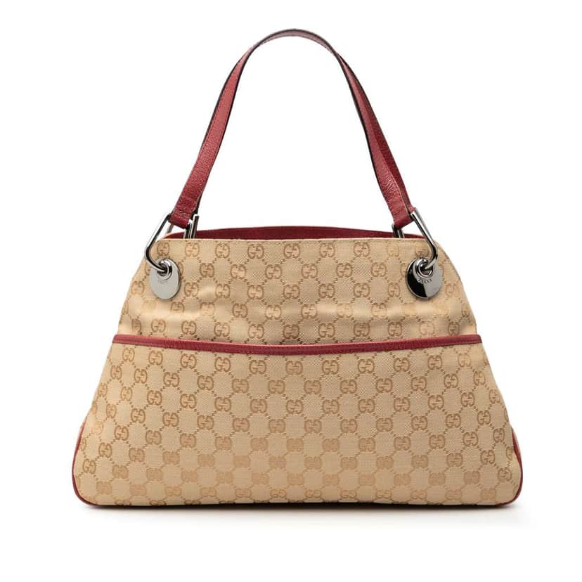 Gucci GG Canvas Eclipse Shoulder Bag Brown Canvas Good condition - Front View