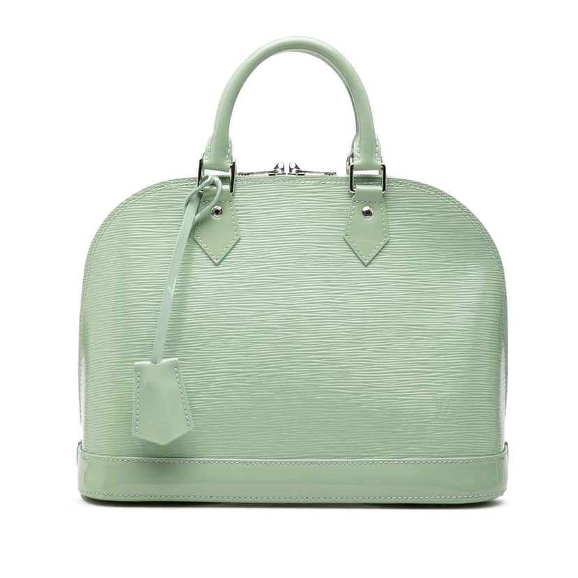 Louis Vuitton Electric Epi Alma PM Green Leather Good condition - Front View