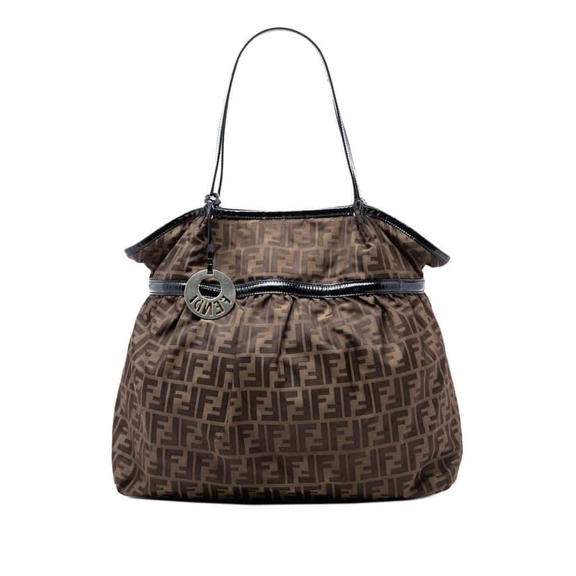 Fendi Zucca Canvas Chef Tote Brown Canvas Good condition - Front View