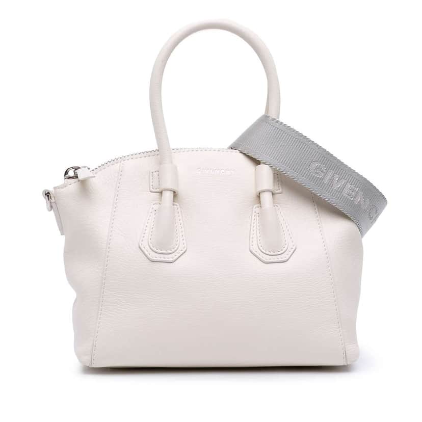 Givenchy Mini Calfskin Antigona Sport Satchel White Leather Good condition - Front View
