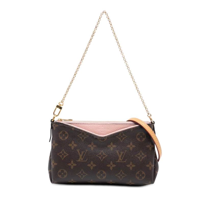 Louis Vuitton Monogram Pallas Clutch Brown Very good condition - Front View