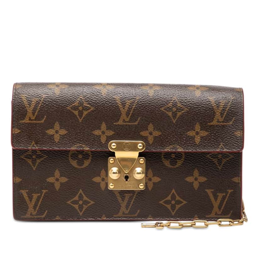 Louis Vuitton Monogram S Lock Belt Pouch MM Brown Very good condition - Front View
