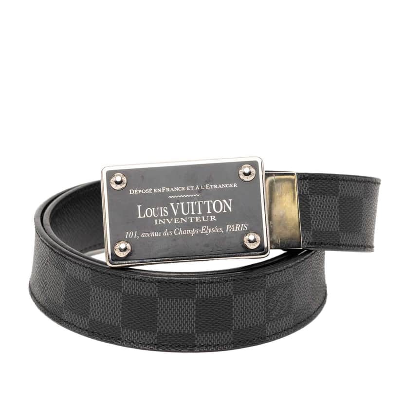 Louis Vuitton Damier Graphite Ceinture Inventeur Belt Black Very good condition - Front View