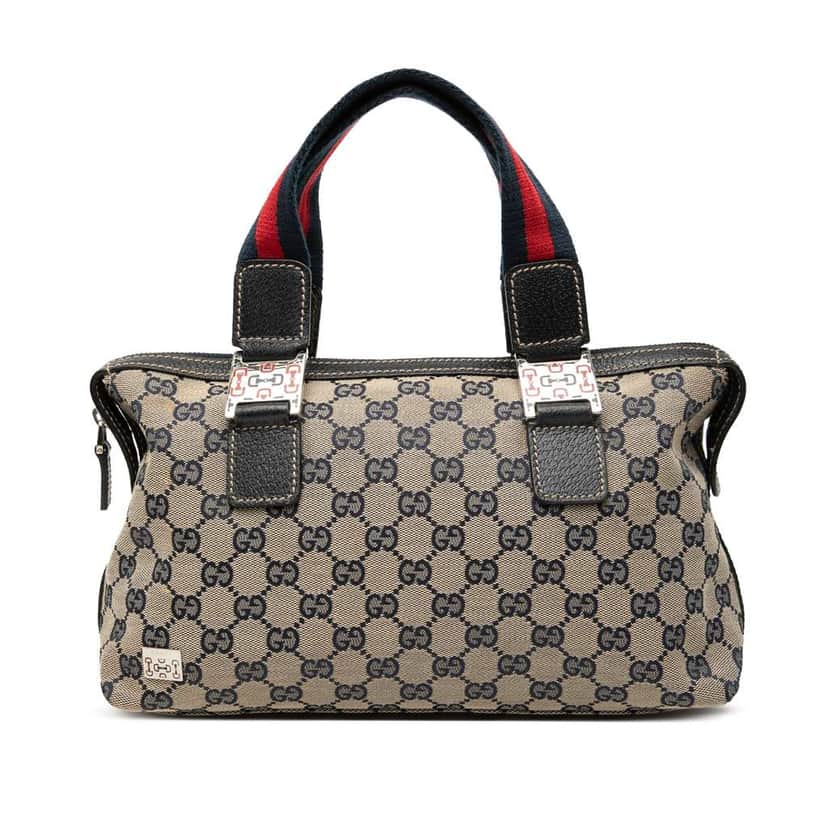 Gucci GG Canvas Web Pop Handbag Brown Canvas Good condition - Front View