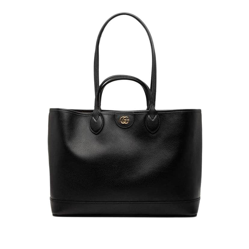 Gucci Medium Leather Ophidia Tote Black Leather Very good condition - Front View