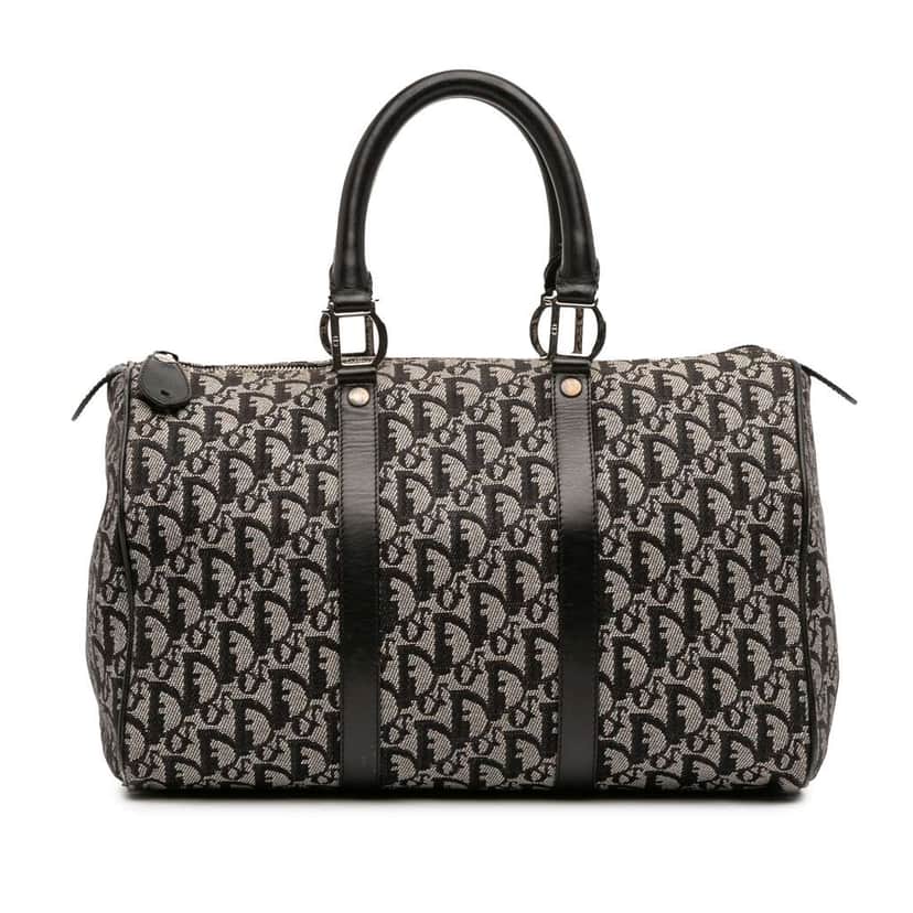 Dior Diorissimo Trotter Canvas Boston Bag Black Canvas Good condition - Front View