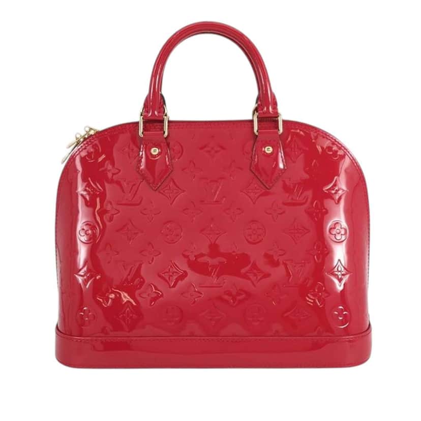 Louis Vuitton Monogram Vernis Alma PM Red Leather Good condition - Front View