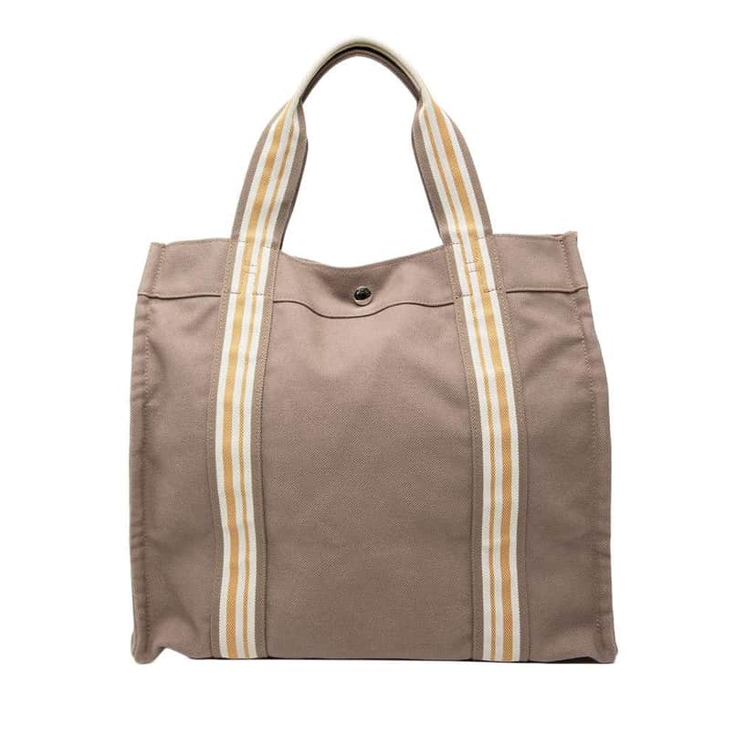 Hermès Canvas Sac De Plage Brown Canvas Very good condition - Front View
