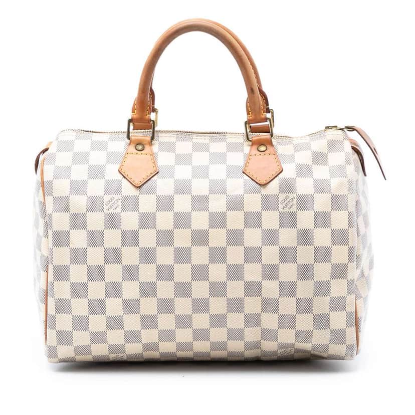 Louis Vuitton Damier Azur Speedy 30 White Very good condition - Front View