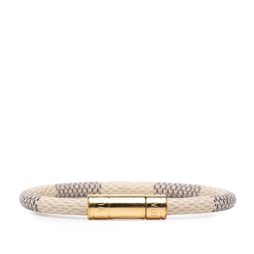 Louis Vuitton Damier Azur Keep It Bracelet White Very good condition - Front View