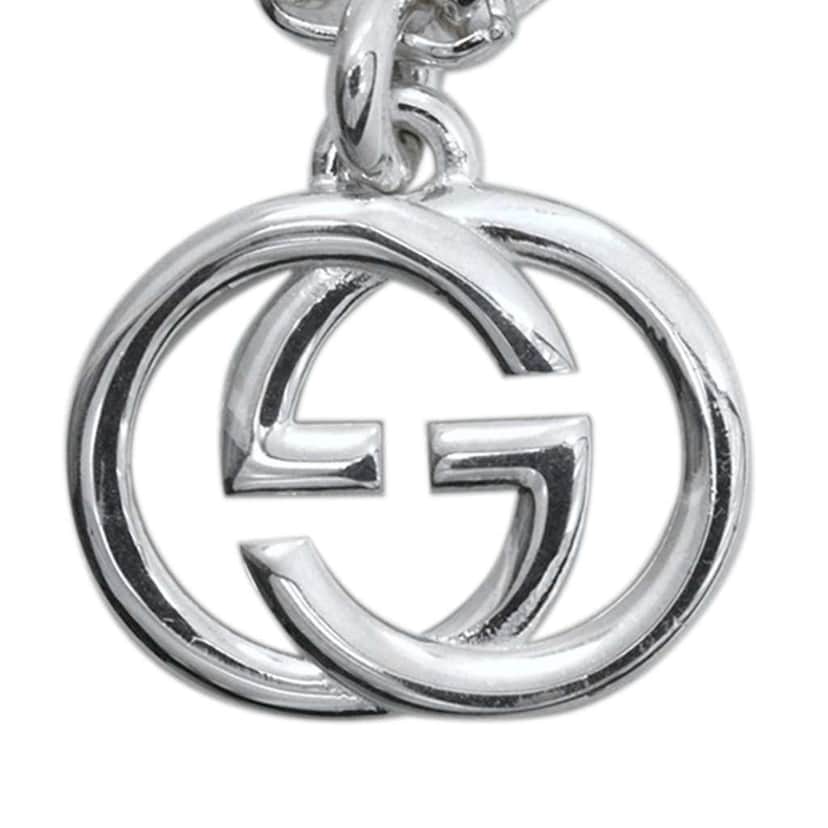 Gucci Sterling Silver Interlocking G Pendant Bracelet Silver Silver Very good condition - Front View