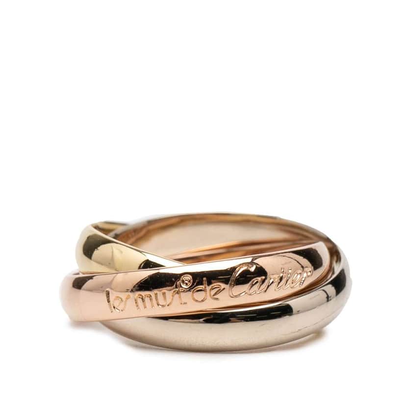 Cartier 18K Tricolor Gold Les Must de Cartier Trinity Ring Gold Metal Very good condition - Front View