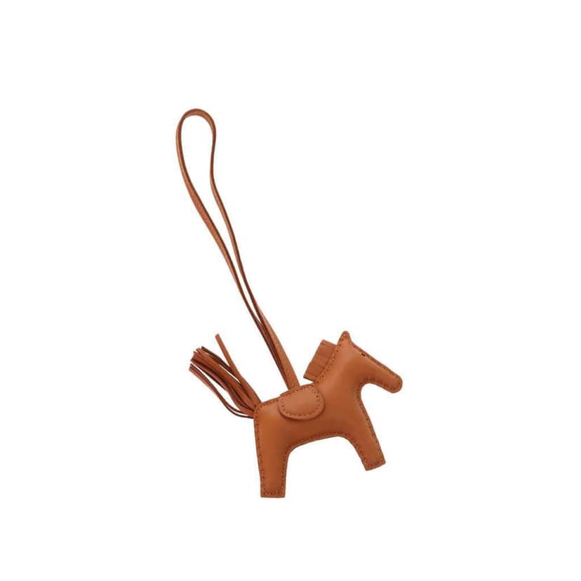 Hermès Milo Lambskin Grigri Rodeo Pegase Bag Charm PM Brown Leather Very good condition - Front View