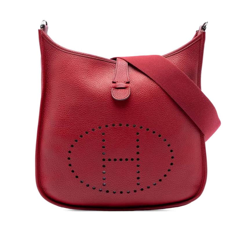 Hermès Clemence Evelyne III 33 Red Leather Very good condition - Front View