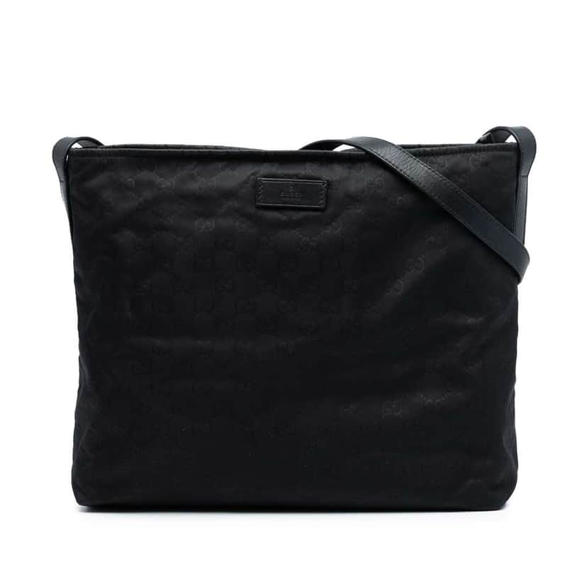 Gucci GG Nylon Crossbody Black Very good condition - Front View