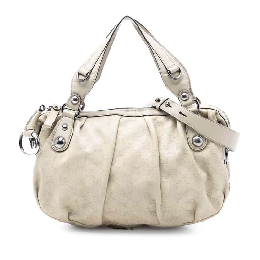 Gucci Guccissima Icon Bit Satchel Brown Leather Very good condition - Front View