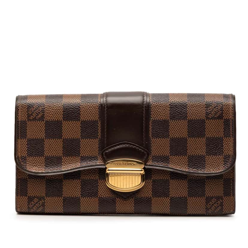 Louis Vuitton Damier Ebene Sistina Portefeuille Wallet Brown Very good condition - Front View