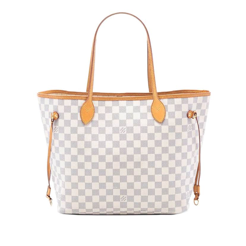 Louis Vuitton Damier Azur Neverfull MM White Very good condition - Front View