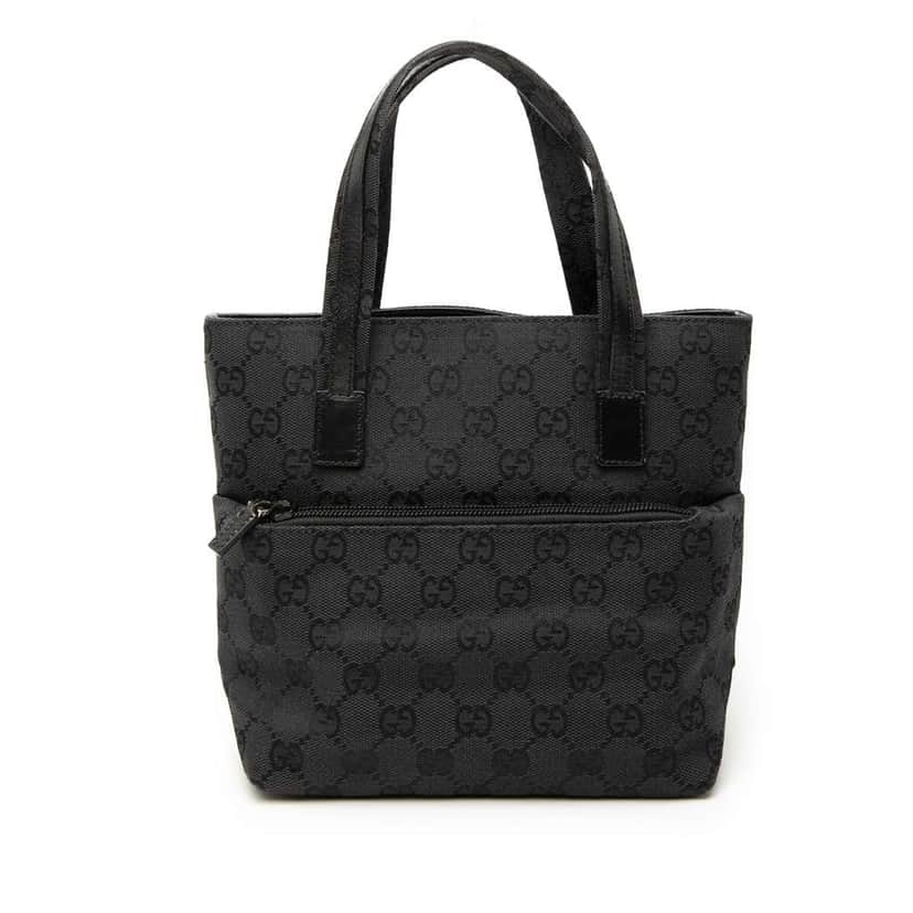 Gucci GG Canvas Handbag Black Canvas Very good condition - Front View