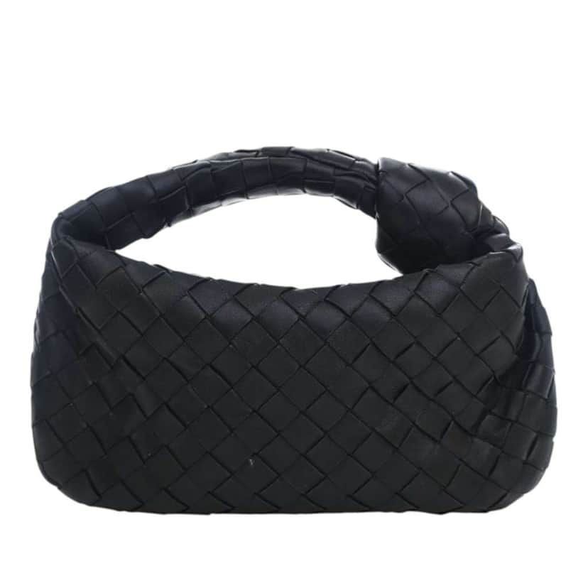 Bottega Veneta Mini Nappa Intrecciato Jodie Black Leather Very good condition - Front View