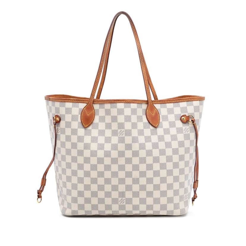 Louis Vuitton Damier Azur Neverfull MM White Very good condition - Front View